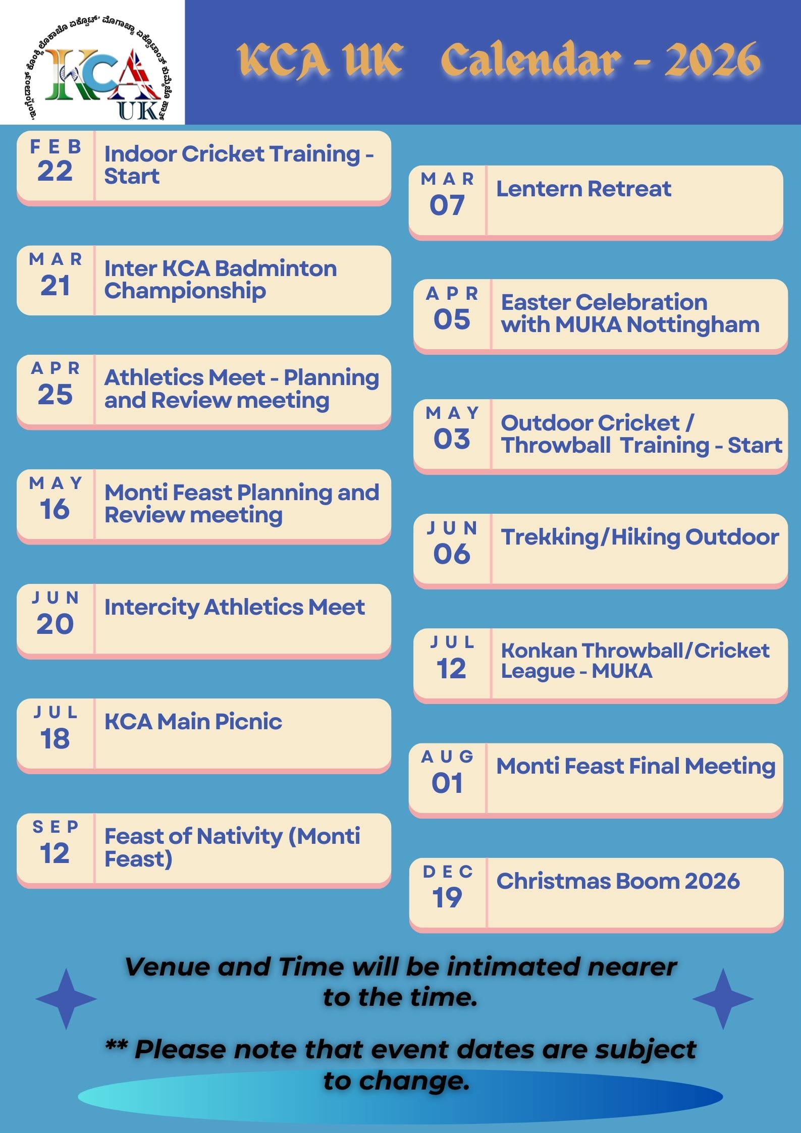 KCAUK Calendar 2025